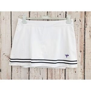 Women's XL InPhorm White Black Athletic Golf Skort Skirt W/ Shorts Tennis EUC